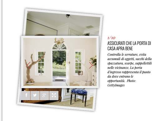 Vanity Fair 2016, La perfetta casa Feng Shui in 10 passi, primo passo
